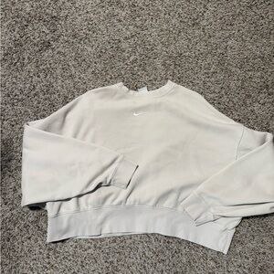 Nike Cream Cropped Sweatshirt